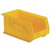 Lewisbins 40 lb Hang & Stack Storage Bin, Plastic, 8 1/4 in W, 7 in H, Yellow, 14 3/4 in L PB148-7 Yellow