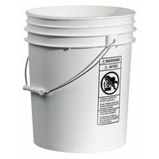 Qorpak Pail, Open Head, Round, 5 gal, HDPE, Wht, PK10 240131