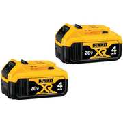 Dewalt 20.0V Li-Ion Battery, 4.0Ah Capacity, 2PK DCB204-2