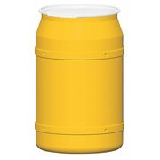 Eagle Mfg Open Head Transport Drum, Polyethylene, 57.5 gal, Unlined, Yellow 1656