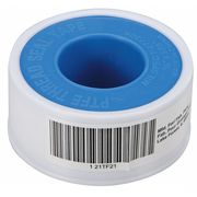 Zoro Select Thread Sealant Tape, 3/4 in W x 43 ft L, 13.5.mil Thick, White, 1 Pk 21TF21