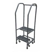 Cotterman 50 in H Steel Rolling Ladder, 2 Steps, 450 lb Load Capacity 1002R1818A1E10B3C1P6