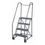 Cotterman 70 in H Steel Tilt and Roll Ladder, 4 Steps, 450 lb Load Capacity 4TR18A6E10B8D3C1P6