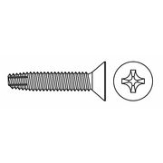 ZORO SELECT Thread Cutting Screw, #8 x 1 in, Zinc Plated Steel Flat Head Phillips Drive, 100 PK PFTCIF0-801000-100P