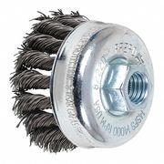 Pferd 2-3/4" Knot Wire Cup Brush - .020 CS Wire, 5/8-11 Thread (ext.) 82220