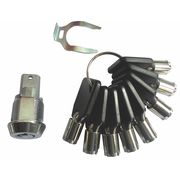 Westward Cabinet Lock Set For Cam Locks, 8 Keys, 1 Lock, 0001 - 0025 TTLK003G