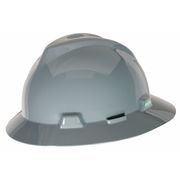 Msa Safety Full Brim Hard Hat, Type 1, Class E, Pinlock (4-Point), Gray 454731