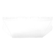 Msa Safety V-Gard Faceshield Visor, Polycarbonate, 8 in, Clear, Contoured, Anti-Fog, Scratch-Resistant 10115836