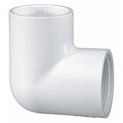 Zoro Select PVC Elbow, 90 Degrees, Socket x FNPT, 3/4 in Pipe Size 407007
