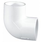 Zoro Select PVC Elbow, 90 Degrees, Socket x Socket, 1 in Pipe Size 406010BC