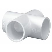 Zoro Select PVC Cross, Socket x Socket x Socket x Socket, 3/4 in Pipe Size 420007