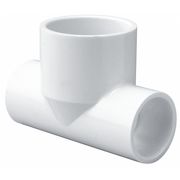 Zoro Select PVC Reducer Tee, Socket x Socket x Socket, 1 1/2 in x 1 1/2 in x 2 in Pipe Size 401213