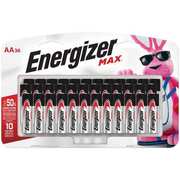 Energizer Energizer Max AA Alkaline Battery, 1.5V DC, 36 Pack E91SBP36H