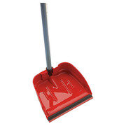 Tough Guy Long Handled Dust Pan, Red, Plastic 22F186