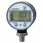 Ashcroft Digital Pressure Gauge, 0 to 5000 psi, 1/4 in MNPT, Plastic, Black DG2551N1NAM02L5000#