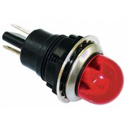 Dayton Raised Indicator Light, Red, 120V 22NY60