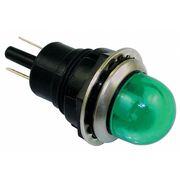 Dayton Raised Indicator Light, Green, 120V 22NY61