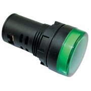 Dayton Raised Indicator Light, 22mm, 120V Green 22NZ04