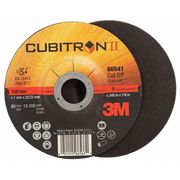 3M Cubitron Depressed Center Wheels, Type 27, 6 in Dia, 0.045 in Thick, 7/8 in Arbor Hole Size, Ceramic 66541