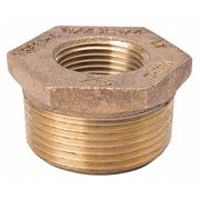 Zoro Select Brass Bushing, MNPT x FNPT, 3/8" x 1/8" Pipe Size 22UL35