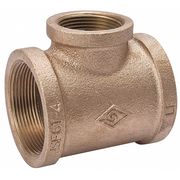 Zoro Select Brass Reducing Tee, FNPT, 3/4" x 1/2" x 3/4" Pipe Size 22UL61