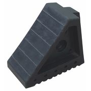 Zoro Select Wheel Chock, Molded Rubber, Black 22XW85