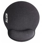 Allsop Mouse Pad w/Wrist Support, Black, Foam ASP30203