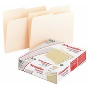 Pendaflex File Folders 8-1/2" x 11", 1/2-Cut Tab, Manila, Pk100 PFX75212