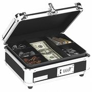 Vaultz Cash Box, Black/Chrome, Plastic/Steel IDEVZ01002