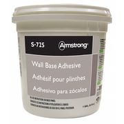 Armstrong Wall Base Adhesive, Wall Base Adhesive Series, Off-White, 1 gal, Pail, 4 PK FP00725408