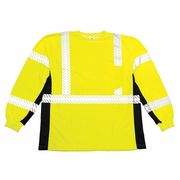 Kishigo Flame Resistant Crewneck Shirt, Lime, Modacrylic/Cotton, 2XL F406-2X