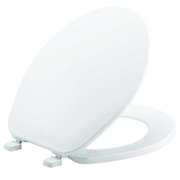 Bemis Toilet Seat, With Cover, Plastic, Round, White GR70 000