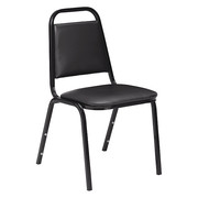 National Public Seating Stacking Chair, 9100 Series, Vinyl Black 9110-B