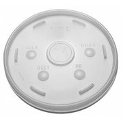 Dart Lid for 32 to 60 oz. Cold Cup, Flat, Identification Buttons, Straw Slot, Clear, Pk500 32SL