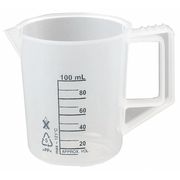 Lab Safety Supply Beaker with Handle, 100mL, PK6 23X901
