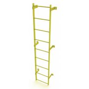 Tri-Arc 8 ft. Ladder, Steel, Standard Fixed, 9-Rung, Steel, 9 Steps, Safety Yellow Finish WLFS0109-Y