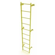 Tri-Arc 9 ft. Ladder, Steel, Standard Fixed, 10-Rung, Steel, 10 Steps, Safety Yellow Finish WLFS0110-Y