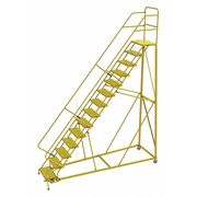 Tri-Arc Rollng Ladder, Steel, Safety Angle, 14-Step KDEC114246-Y