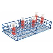 Heathrow Scientific Test Tube Rack, Epoxy-Coated Steel, Blue HS120088