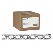 Campbell Chain & Fittings #4 Straight Link Machine Chain, Zinc Plated, 100' per Carton T0310424