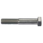 ZORO SELECT Not Graded, 1/2"-13 Hex Head Cap Screw, Plain Stainless Steel, 8 in L 24K930