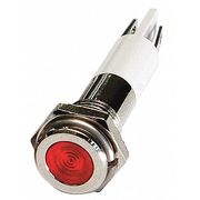 Zoro Select Flat Indicator Light, Red, 120VAC 24M070