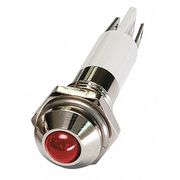 Zoro Select Round Indicator Light, Red, 12VDC, Voltage: 12V DC 24M042
