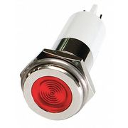 Zoro Select Flat Indicator Light, Red, 24VDC 24M132