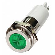 Zoro Select Flat Indicator Light, Green, 24VDC 24M134