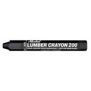 Markal Lumber Crayon, Large Tip, Black Color Family, Clay, 12 PK 80353