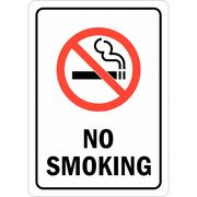 Lyle No Smoking Sign, 7" H, 5 in W, Reflective Sheeting, Vertical Rectangle, English, U1-1014-RD_7X5 U1-1014-RD_7X5