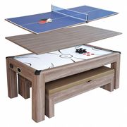 Hathaway Driftwood Air HockeyTable w/Benchs, 7 ft. BG1137H