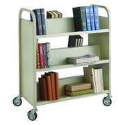 Safco DoubleSided Book Cart, Steel 6 Shelf Cart 5357SA