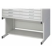 Safco 40-1/4" W High Base for Flat File Small, Light Gray 4971LG
